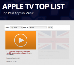 Receiver No1 on Apple TV